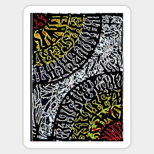 Hand calligraphy art design Sticker